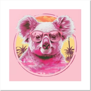 chillin Pink Koala Posters and Art